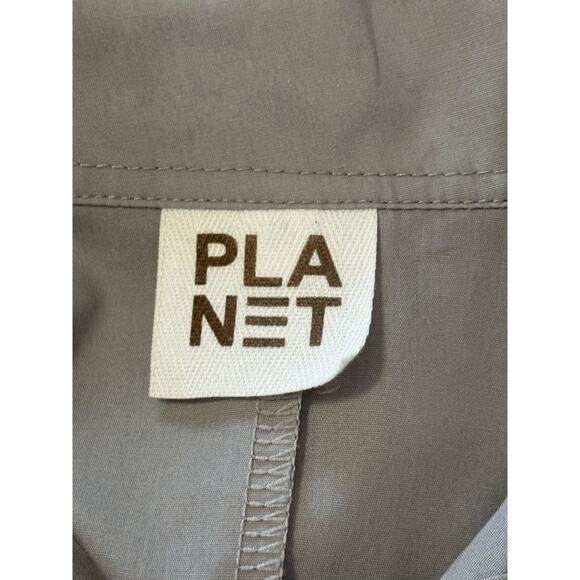 PLANET by Lauren G Button Front Tunic Size 2 Women's 10-14 Light Gray Lagenlook - Picture 11 of 13